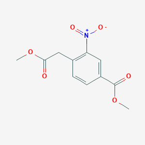 molecular formula C11H11NO6 B140357 Methyl 4-(2-methoxy-2-oxoethyl)-3-nitrobenzoate CAS No. 142386-70-7