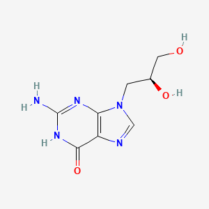 molecular formula C8H11N5O3 B14035739 (s)-9-(2,3-Dihydroxypropyl)guanine 