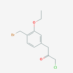 1-(4-(Bromomethyl)-3-ethoxyphenyl)-3-chloropropan-2-one