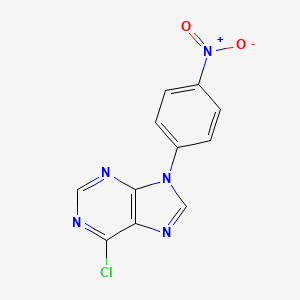 molecular formula C11H6ClN5O2 B14035868 6-Chloro-9-(4-nitrophenyl)-9h-purine CAS No. 21313-94-0