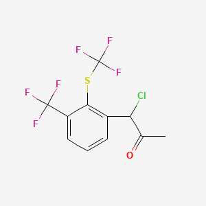 1-Chloro-1-(3-(trifluoromethyl)-2-(trifluoromethylthio)phenyl)propan-2-one