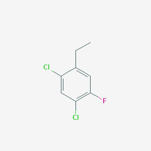 molecular formula C8H7Cl2F B14035876 1,5-Dichloro-2-ethyl-4-fluorobenzene 