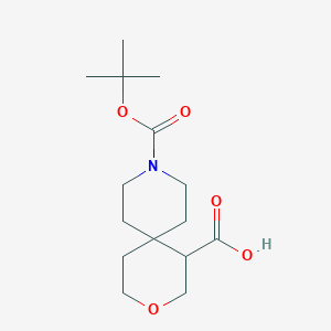 9-[(2-methylpropan-2-yl)oxycarbonyl]-3-oxa-9-azaspiro[5.5]undecane-5-carboxylic acid