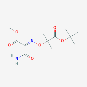 molecular formula C12H20N2O6 B14035921 tert-butyl 2-[(E)-(1-amino-3-methoxy-1,3-dioxopropan-2-ylidene)amino]oxy-2-methylpropanoate 