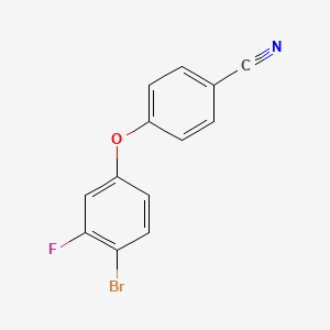 molecular formula C13H7BrFNO B14035925 4-(4-Bromo-3-fluorophenoxy)benzonitrile 