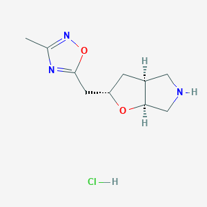 Rel-(2S,3aS,6aS)-2-((3-methyl-1,2,4-oxadiazol-5-yl)methyl)hexahydro-2H-furo[2,3-c]pyrrole hydrochloride