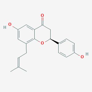 (2S)-6-hydroxy-2-(4-hydroxyphenyl)-8-(3-methylbut-2-enyl)-2,3-dihydrochromen-4-one