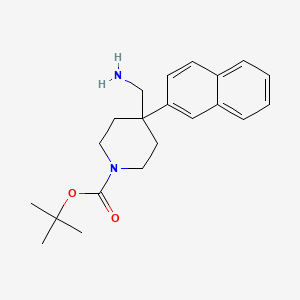 Tert-butyl 4-(aminomethyl)-4-(naphthalen-2-YL)piperidine-1-carboxylate