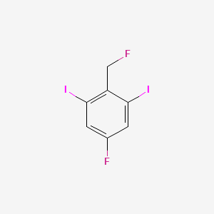 molecular formula C7H4F2I2 B14035970 1,3-Diiodo-5-fluoro-2-(fluoromethyl)benzene 