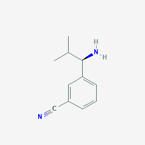 molecular formula C11H14N2 B14035988 3-((R)-1-Amino-2-methylpropyl)benzonitrile 