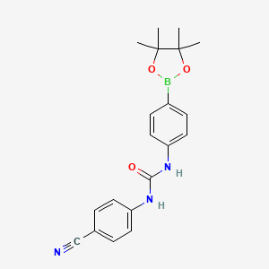 1-(4-Cyanophenyl)-3-(4-(4,4,5,5-tetramethyl-1,3,2-dioxaborolan-2-yl)phenyl)urea