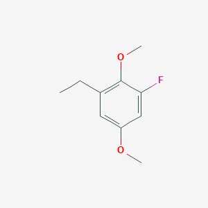 molecular formula C10H13FO2 B14035997 1,4-Dimethoxy-2-ethyl-6-fluorobenzene 