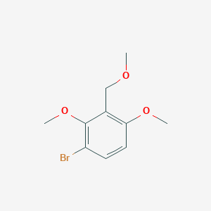 molecular formula C10H13BrO3 B14036003 1-Bromo-2,4-dimethoxy-3-(methoxymethyl)benzene 