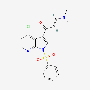 2-Propen-1-one, 1-[4-chloro-1-(phenylsulfonyl)-1H-pyrrolo[2,3-b]pyridin-3-yl]-3-(dimethylamino)-