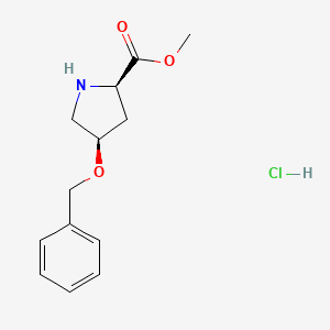 molecular formula C13H18ClNO3 B14036057 Methyl (2R,4R)-4-(benzyloxy)pyrrolidine-2-carboxylate hydrochloride 