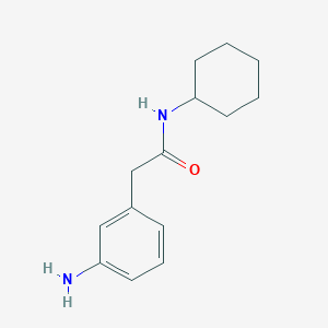 molecular formula C14H20N2O B14036058 2-(3-aminophenyl)-N-cyclohexylacetamide 