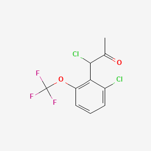 molecular formula C10H7Cl2F3O2 B14036116 1-Chloro-1-(2-chloro-6-(trifluoromethoxy)phenyl)propan-2-one 