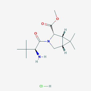 methyl (1S,2S,5R)-3-[(2S)-2-amino-3,3-dimethylbutanoyl]-6,6-dimethyl-3-azabicyclo[3.1.0]hexane-2-carboxylate;hydrochloride