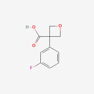 molecular formula C10H9FO3 B1403617 3-(3-氟苯基)氧杂环-3-甲酸 CAS No. 1393553-52-0