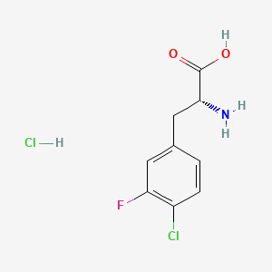 (2R)-2-Amino-3-(4-chloro-3-fluorophenyl)propanoic acid hydrochloride