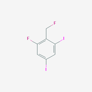 molecular formula C7H4F2I2 B14036192 1,5-Diiodo-3-fluoro-2-(fluoromethyl)benzene 