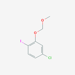 molecular formula C8H8ClIO2 B14036220 4-Chloro-1-iodo-2-(methoxymethoxy)benzene 