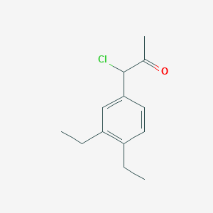 molecular formula C13H17ClO B14036243 1-Chloro-1-(3,4-diethylphenyl)propan-2-one 