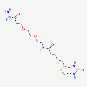 N-[2-[2-(3-hydrazinyl-3-oxopropoxy)ethoxy]ethyl]-5-(2-oxo-1,3,3a,4,6,6a-hexahydrothieno[3,4-d]imidazol-4-yl)pentanamide