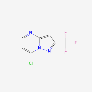 molecular formula C7H3ClF3N3 B14036285 7-Chloro-2-(trifluoromethyl)pyrazolo[1,5-a]pyrimidine 