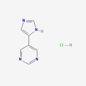 molecular formula C7H7ClN4 B14036310 5-(1H-imidazol-5-yl)pyrimidine HCl 