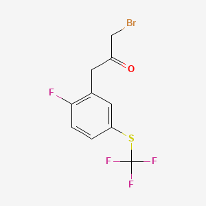 1-Bromo-3-(2-fluoro-5-(trifluoromethylthio)phenyl)propan-2-one