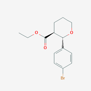 (2S,3S)-Ethyl 2-(4-bromophenyl)tetrahydro-2H-pyran-3-carboxylate