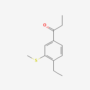 1-(4-Ethyl-3-(methylthio)phenyl)propan-1-one