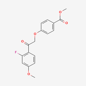 molecular formula C17H15FO5 B14036394 Methyl 4-(2-(2-fluoro-4-methoxyphenyl)-2-oxoethoxy)benzoate 