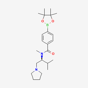 (S)-N-Methyl-N-(3-methyl-1-(pyrrolidin-1-YL)butan-2-YL)-4-(4,4,5,5-tetramethyl-1,3,2-dioxaborolan-2-YL)benzamide