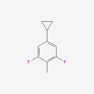 molecular formula C10H10F2 B14036440 5-Cyclopropyl-1,3-difluoro-2-methylbenzene 