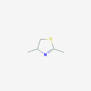 molecular formula C5H9NS B14036446 2,4-Dimethyl-2-thiazoline CAS No. 6114-40-5