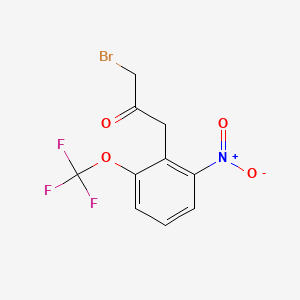 molecular formula C10H7BrF3NO4 B14036488 1-Bromo-3-(2-nitro-6-(trifluoromethoxy)phenyl)propan-2-one 