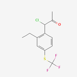 1-Chloro-1-(2-ethyl-4-(trifluoromethylthio)phenyl)propan-2-one