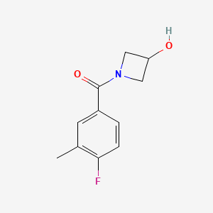 molecular formula C11H12FNO2 B14036497 1-(4-Fluoro-3-methylbenzoyl)azetidin-3-ol 