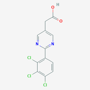 molecular formula C12H7Cl3N2O2 B14036515 2-(2,3,4-Trichlorophenyl)pyrimidine-5-acetic acid 