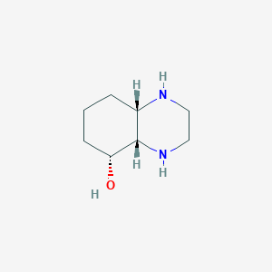 molecular formula C8H16N2O B14036523 (4AS,5R,8aS)-decahydroquinoxalin-5-ol 