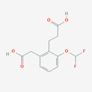 2-(2-Carboxyethyl)-3-(difluoromethoxy)phenylacetic acid