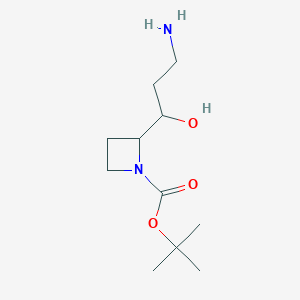 tert-Butyl 2-(3-amino-1-hydroxypropyl)azetidine-1-carboxylate