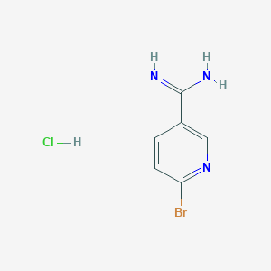 molecular formula C6H7BrClN3 B14036613 6-Bromonicotinimidamide hydrochloride 