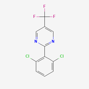 molecular formula C11H5Cl2F3N2 B14036664 2-(2,6-Dichlorophenyl)-5-(trifluoromethyl)pyrimidine 