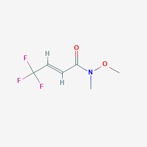 B1403667 (2E)-4,4,4-Trifluoro-N-methoxy-N-methyl-2-butenamide CAS No. 1172603-97-2