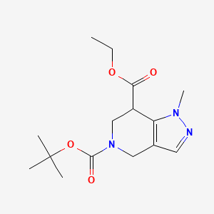 5-tert-butyl 7-ethyl 1-methyl-6,7-dihydro-1H-pyrazolo[4,3-c]pyridine-5,7(4H)-dicarboxylate