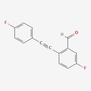 5-Fluoro-2-((4-fluorophenyl)ethynyl)benzaldehyde