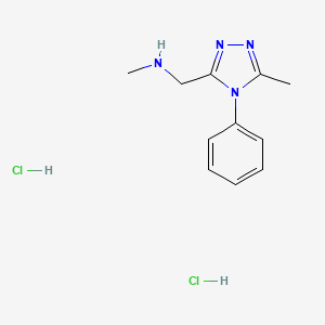 B1403675 N-methyl-1-(5-methyl-4-phenyl-4H-1,2,4-triazol-3-yl)methanamine dihydrochloride CAS No. 1426290-88-1